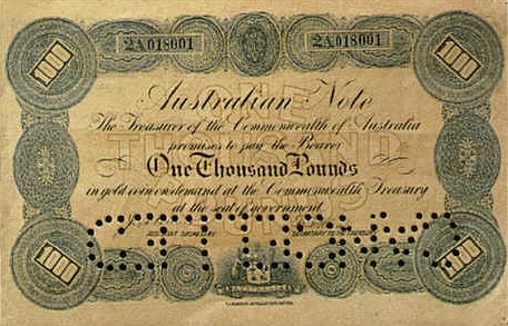 berømt hævn Akademi 1000 Australian Pounds banknote - Exchange yours for cash today