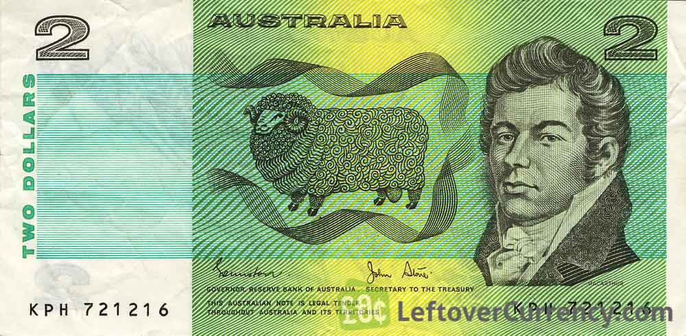 bund Lys Hverdage 2 Australian Dollars banknote - Exchange yours for cash today