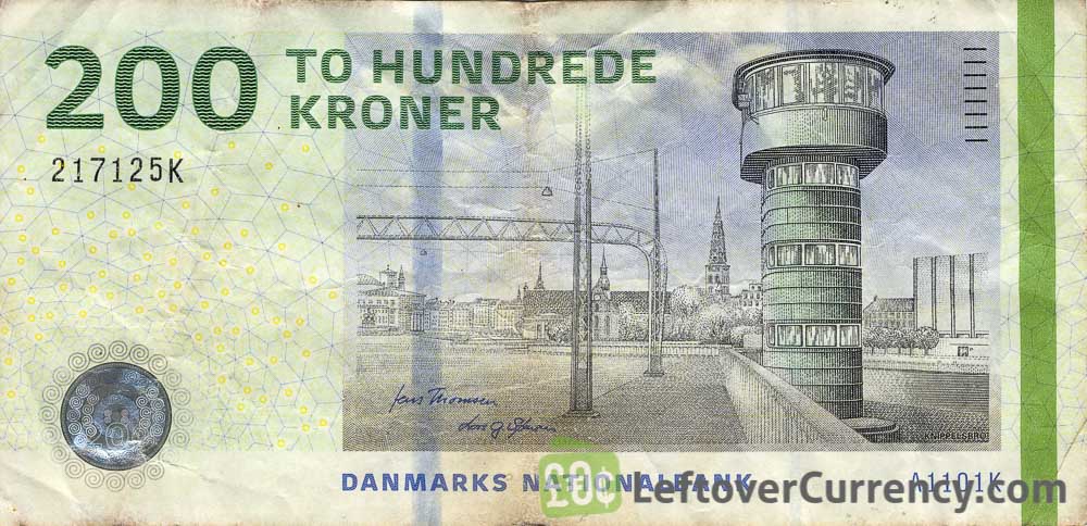 aldrig jernbane Børnecenter 200 Danish Kroner (Bridges of Denmark series) - exchange yours