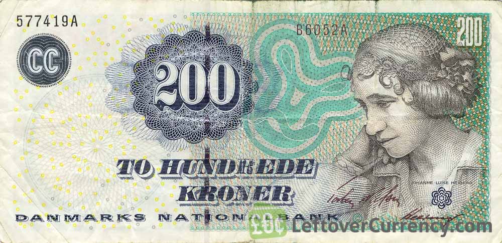 Vi ses Uendelighed paritet 200 Danish Kroner (Johanne Luise Heiberg) - exchange yours today