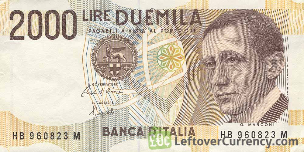 Italy 2000 Lira Banknote 10pcs Banknotes Italian Currency Bill for Decoration 