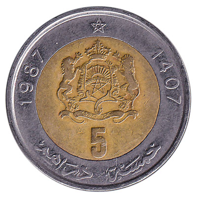 set 4 coins 1 5 10 20 Santimat 1987 UNC Lemberg-Zp Morocco 