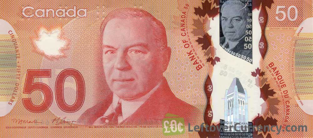 Details about   Canada 50 Bill 2012 Edition GHU7641211 