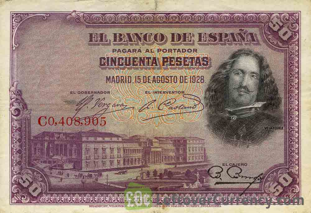 1928  SPAIN   50  PESETAS