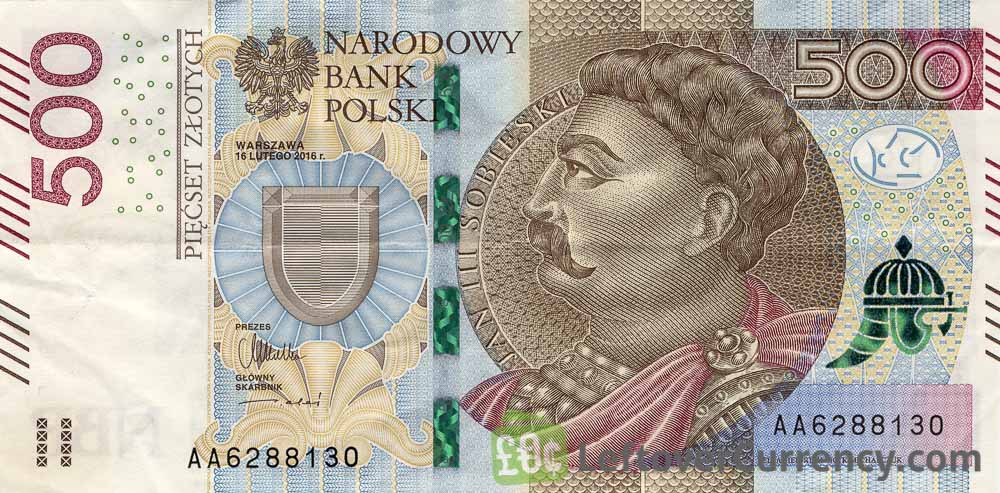 500 Polish Zloty Banknote John III Sobieski Exchange Yours Today