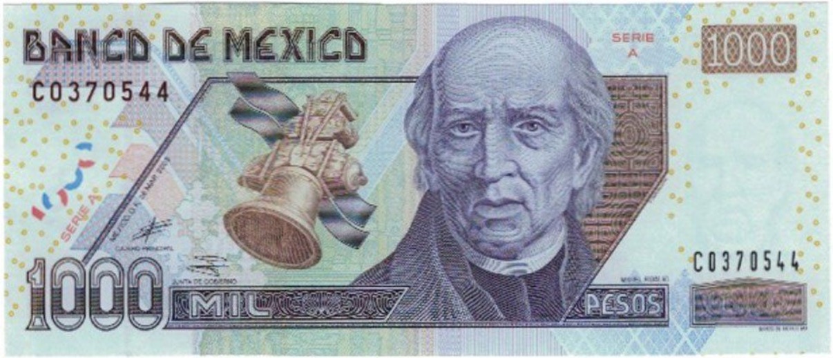 Mexican bills Mil BDM CIRCULATED Mexico Banknote 1000 Pesos Paper Money 