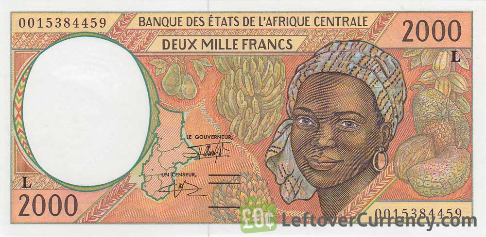 Details about   CENTRAL AFRICAN REPUBLIC 2000 2,000 FRANCS P-303 F 1998 SHIP UNC CURRENCY STATES 