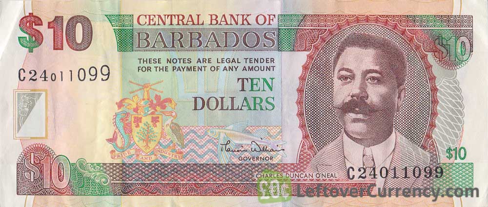 1986 UNC Low Shipping Combine FREE! Barbados 2 Dollars P 36 ND 