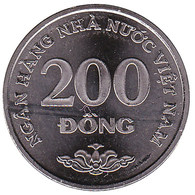 VIETNAM COIN $200 DONG LOT OF 5 FROM 2005 1