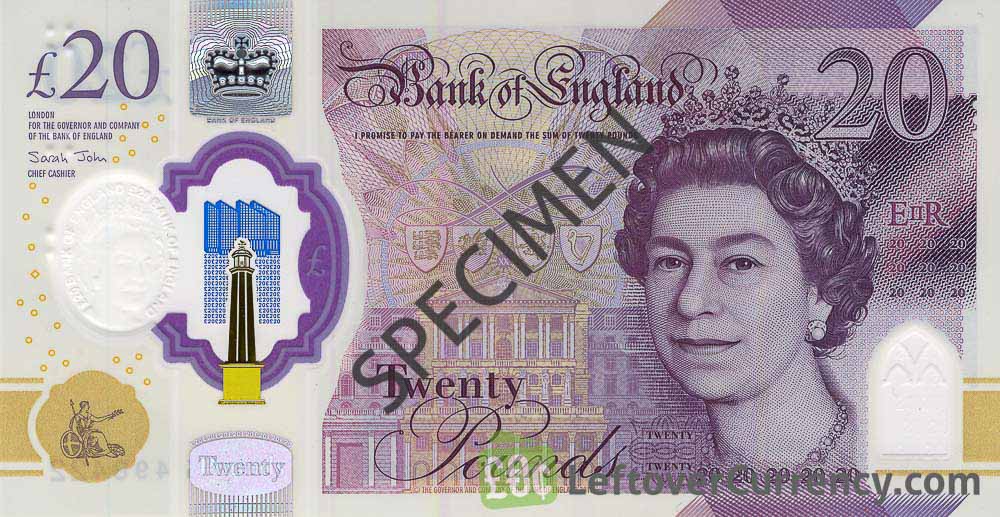 *QWC* Take a Closer Look NEW ENGLAND £20 POLYMER Banknote A5 size Booklet 