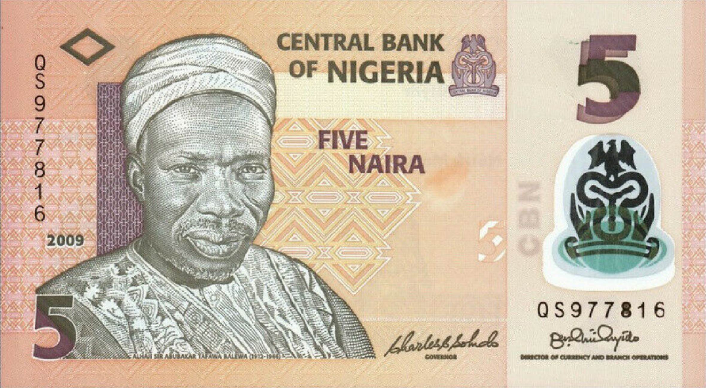 5 Nigerian Naira banknote (Tafawa Balewa) - Exchange yours for cash