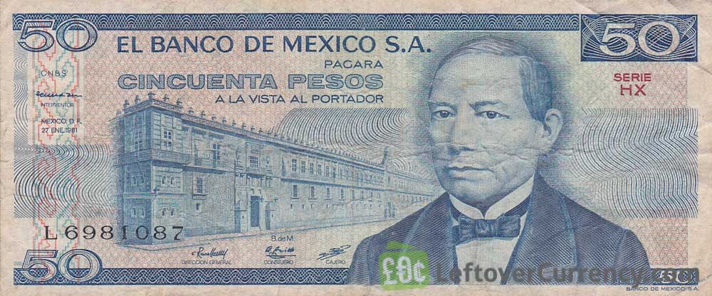 Cita Imaginativo Arsenal 50 Pesos Mexicanos Billete Flotante Duda Deseable