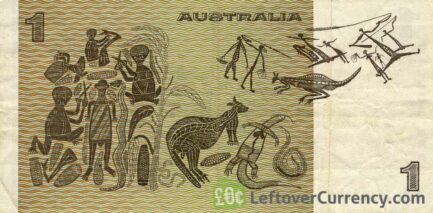 1 Australian Dollar banknote reverse accepted for exchange