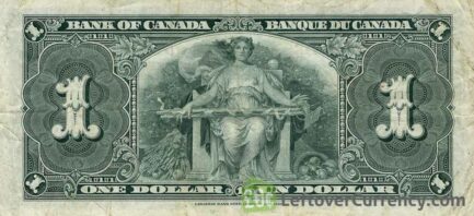 1 Canadian Dollar banknote - border series 1937 reverse accepted for exchange
