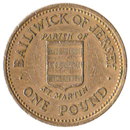 1 Jersey Pound coin obverse accepted for exchange