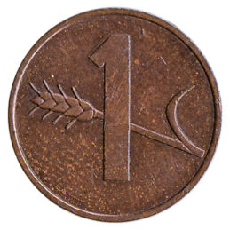 1 Rappen coin Switzerland obverse