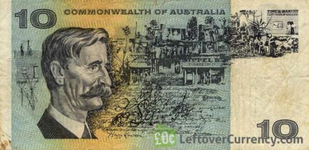10 Australian dollars banknote Commonwealth of Australia reverse accepted for exchange