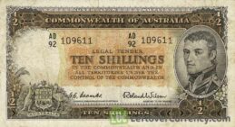 10 Shilling banknote Australia - Matthew Flinders obverse accepted for exchange