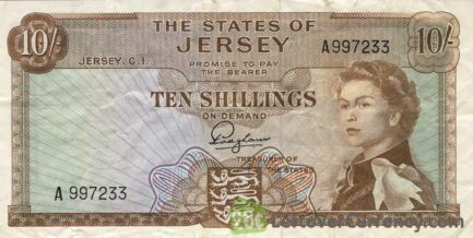 10 Shillings banknote Jersey - St. Ouen's Manor obverse accepted for exchange