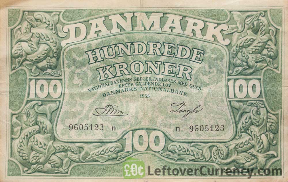 100 Danish Kroner banknote 1944-1963 issue obverse