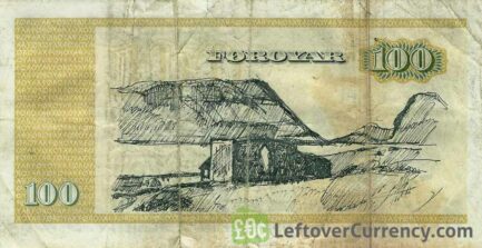 100 Faroese Kronur banknote - V.U. Hammershaimb reverse accepted for exchange