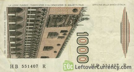 1000 italian lire mille banknote Marco Polo reverse