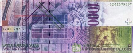 1000 Swiss Francs banknote (8th Series) accepted for exchange