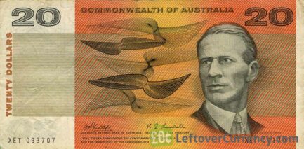 20 Australian Dollars banknote - Commonwealth of Australia obverse accepted for exchange