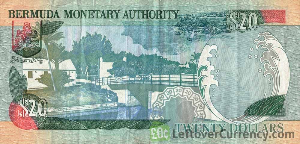 20 Bermudian Dollar banknote (Somerset bridge)