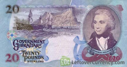 20 Gibraltar Pounds banknote - John Mackintosh Square reverse accepted for exchange
