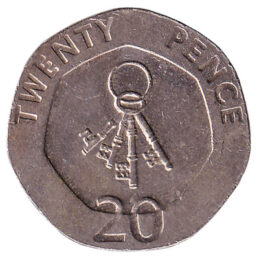 20 Pence coin Gibraltar obverse accepted for exchange