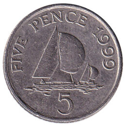5 Pence coin Guernsey obverse accepted for exchange