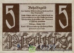 5 Pfennig banknote Germany - Behelfsgeld 1947 obverse accepted for exchange
