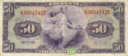 50 Deutsche Marks banknote - Bank Deutcher Länder 1948 obverse accepted for exchange