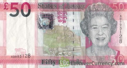 50 Jersey Pounds banknote series 2010 obverse accepted for exchange