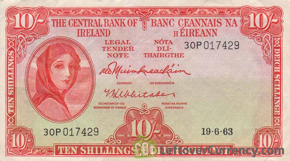 50 Pence banknote Ireland (Lady Hazel Lavery) obverse accepted for exchange