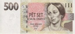 500 Czech Koruna banknote 1997 obverse