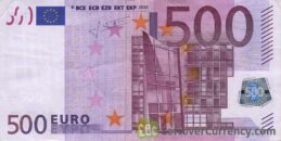 500 Euros banknote - First series obverse accepted for exchange