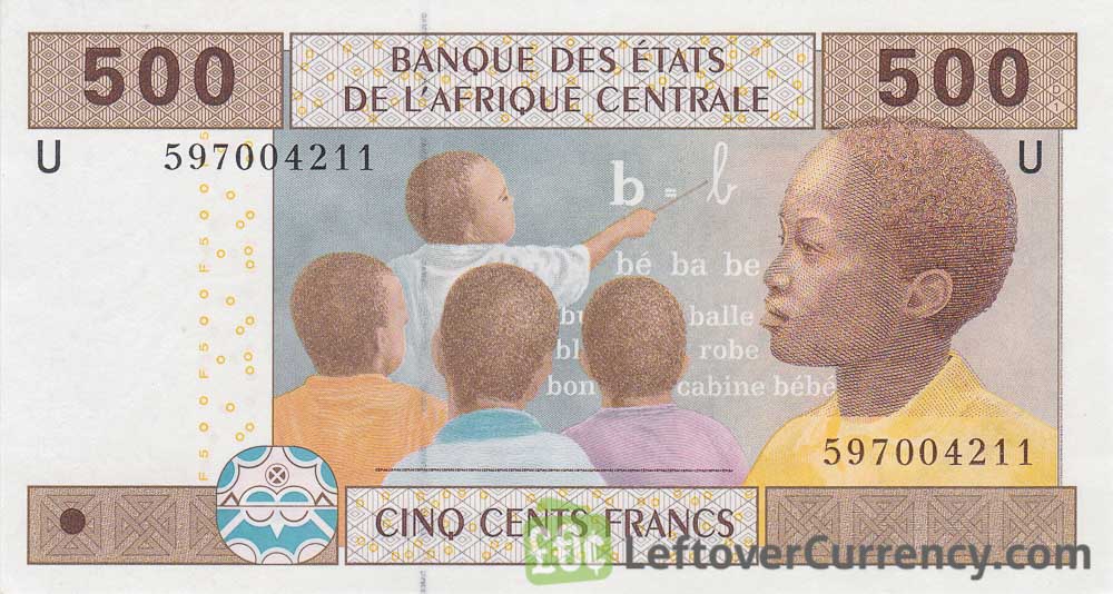 500 francs banknote Central African CFA obverse accepted for exchange