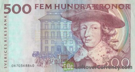 500 Swedish Kronor banknote - King Carl XI issue 1989 obverse