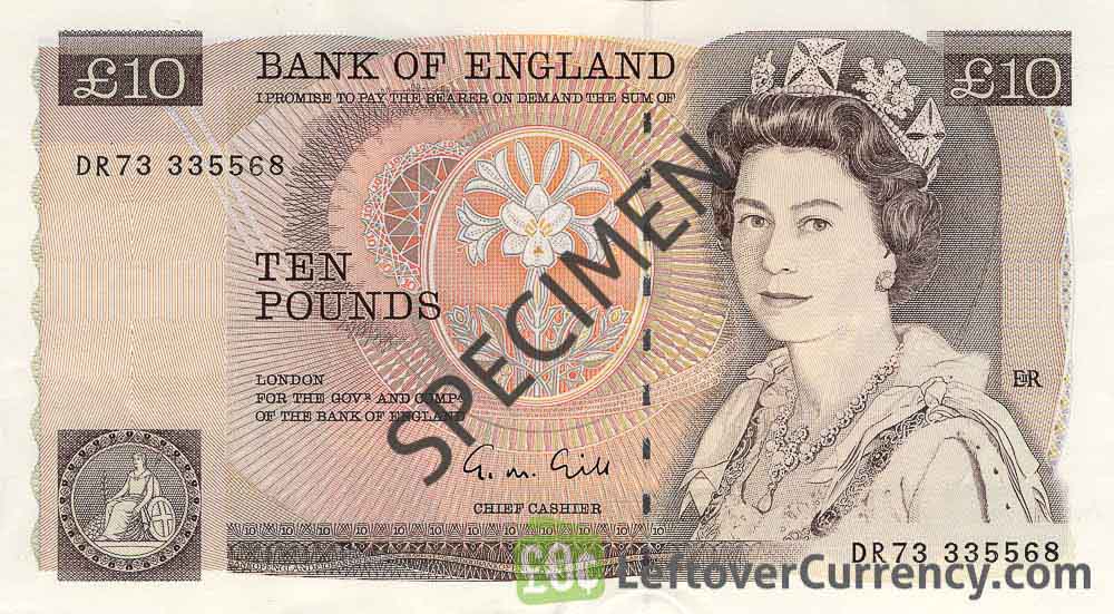 Bank of England 10 Pounds Sterling banknote - Florence Nightingale obverse accepted for exchange