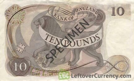 Bank of England 10 Pounds Sterling banknote - HM the Queen portrait type reverse accepted for exchange