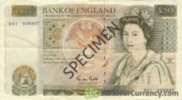 Bank of England 50 Pounds Sterling banknote - Sir Christopher Wren obverse accepted for exchange