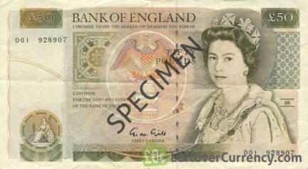 Bank of England 50 Pounds Sterling banknote - Sir Christopher Wren obverse accepted for exchange