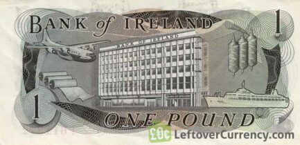 Bank of Ireland 1 Pound banknote - Mercury reverse accepted for exchange