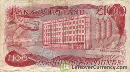 Bank of Ireland 100 Pounds banknote - Mercury reverse accepted for exchange