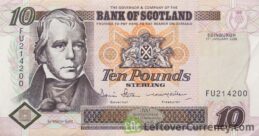 Bank of Scotland 10 Pounds banknote (1995-2006 series) obverse