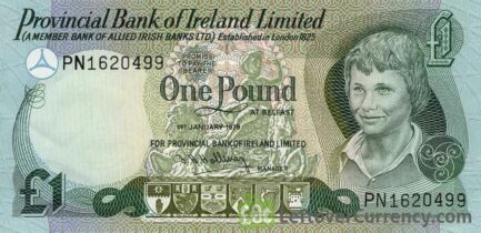 Provincial Bank of Ireland Limited 1 Pound banknote - Young boy obverse accepted for exchange