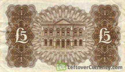 Provincial Bank of Ireland Limited 5 Pounds banknote - Bank building reverse accepted for exchange