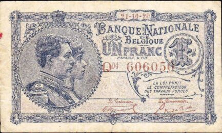 1 Belgian Franc banknote - Série Nationale